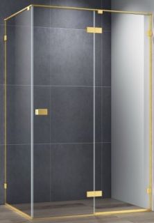 Душевой уголок Cezares Bellagio 100x80см брашированное золото BELLAGIO-AH-1-100/80-C-BORO